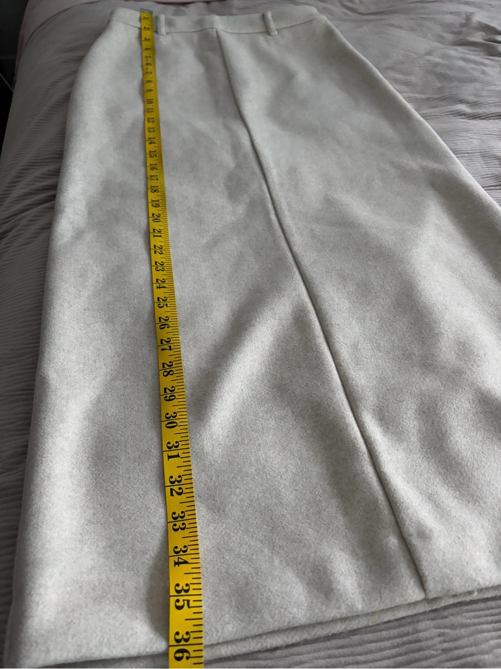Classic Cream Pencil Skirt - Women's Tailored Maxi / Size Small - Picture 7 of 8